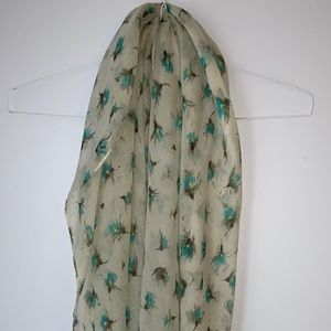🦋 Blue floral J Crew Scarf